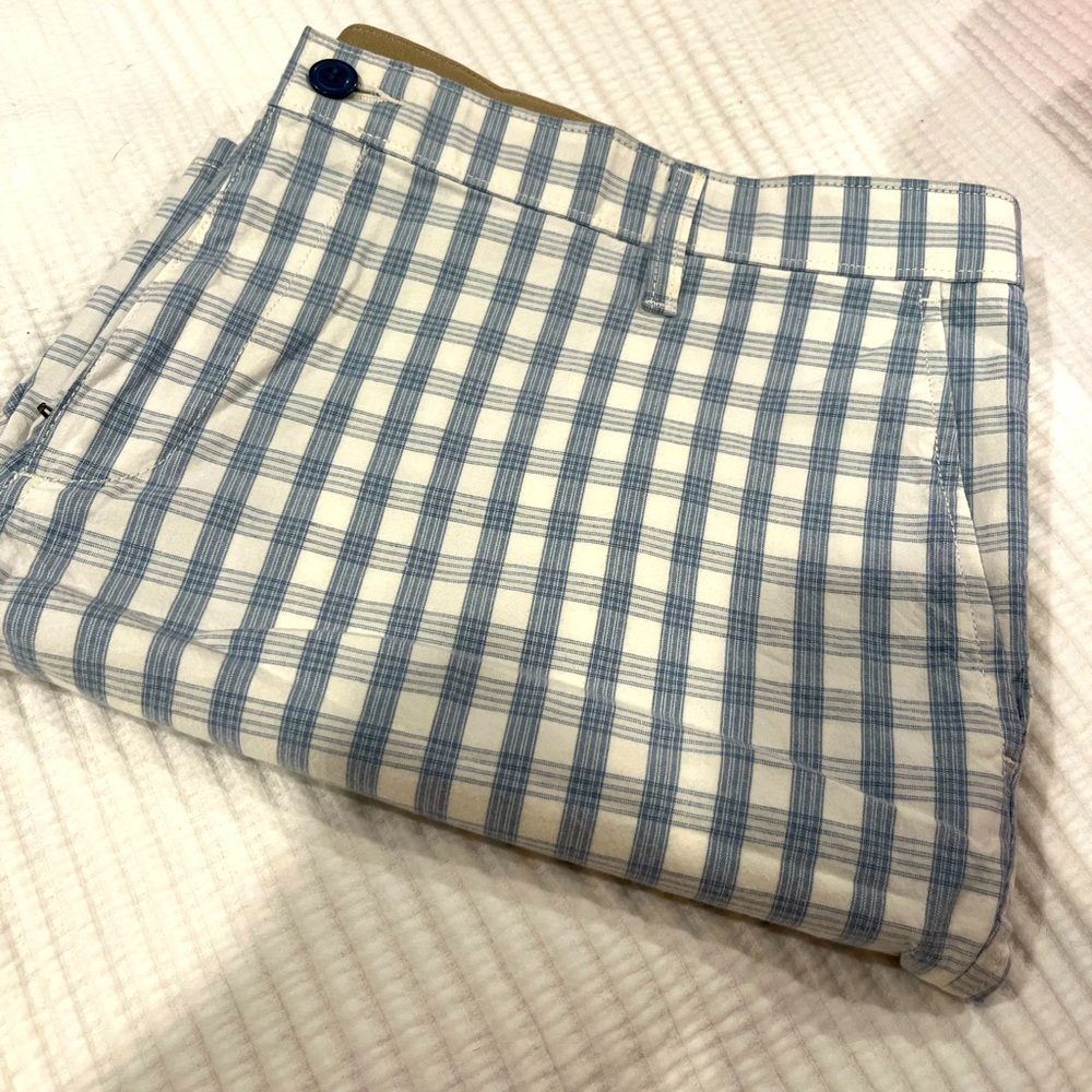 NWT Mens Shorts - Great slate blue plaid